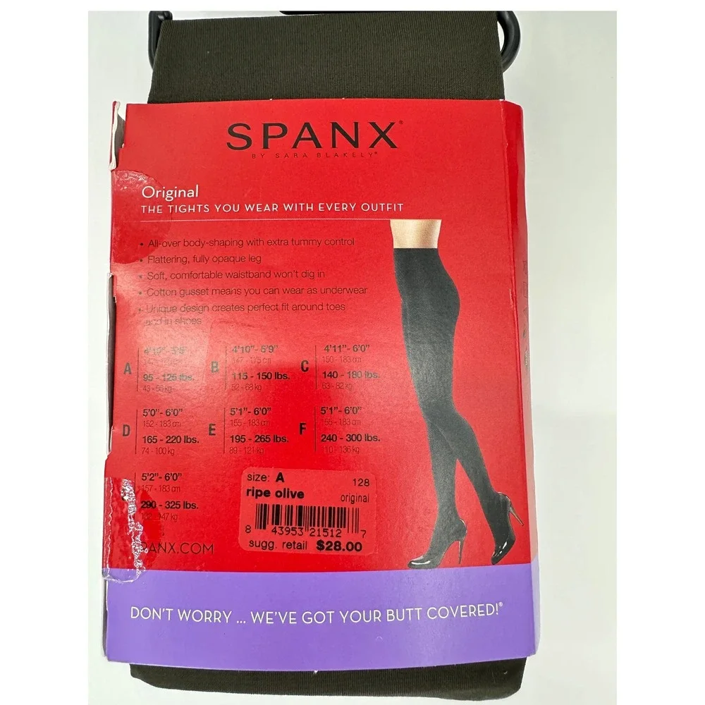 Spanx Tight-End Tights Women Size A Ripe Olive Bodyshaping Opaque 128 NEW